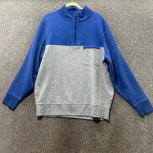 Tasc Organic Legendary Fleece 1/4 Zip Performance Sweatshirt Men XL Colorblock